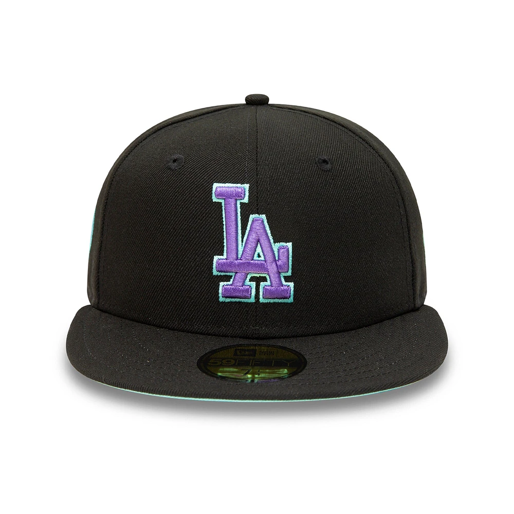 Casquette ajustée 59FIFTY Black Light Los Angeles Dodgers 1980 MLB All-Star Game New Era pour homme