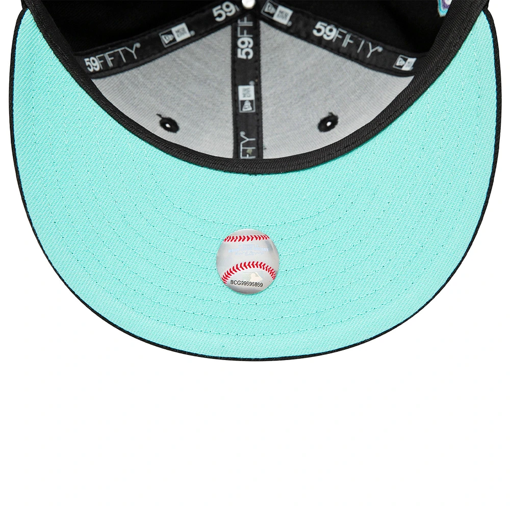 Casquette ajustée 59FIFTY Black Light Los Angeles Dodgers 1980 MLB All-Star Game New Era pour homme