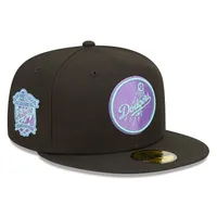 Casquette ajustée 59FIFTY Black Light 40e anniversaire des Los Angeles Dodgers New Era pour homme