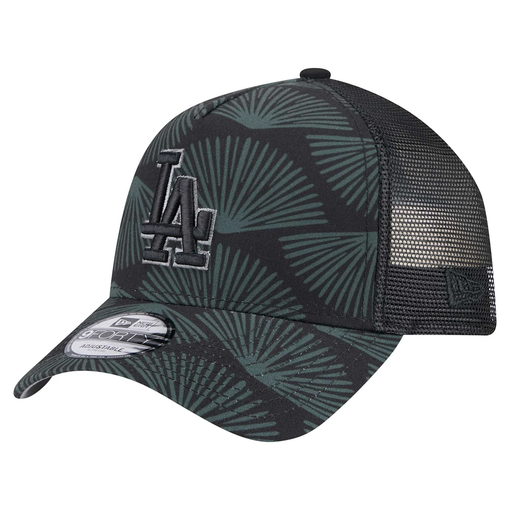 Casquette ajustable A-Frame Trucker 9FORTY Los Angeles Dodgers de New Era pour homme noire