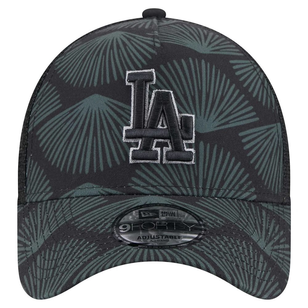 Casquette ajustable A-Frame Trucker 9FORTY Los Angeles Dodgers de New Era pour homme noire