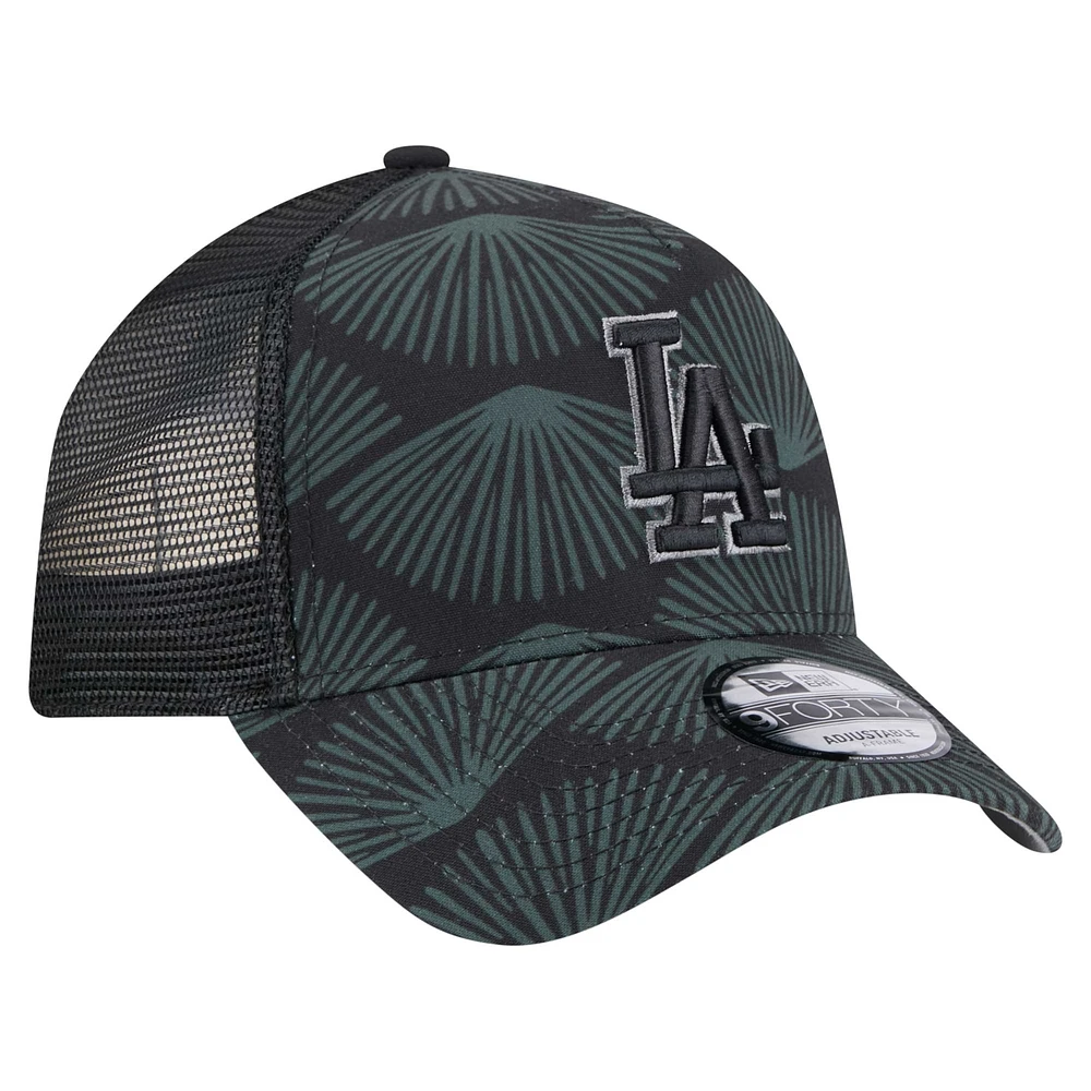 Casquette ajustable A-Frame Trucker 9FORTY Los Angeles Dodgers de New Era pour homme noire