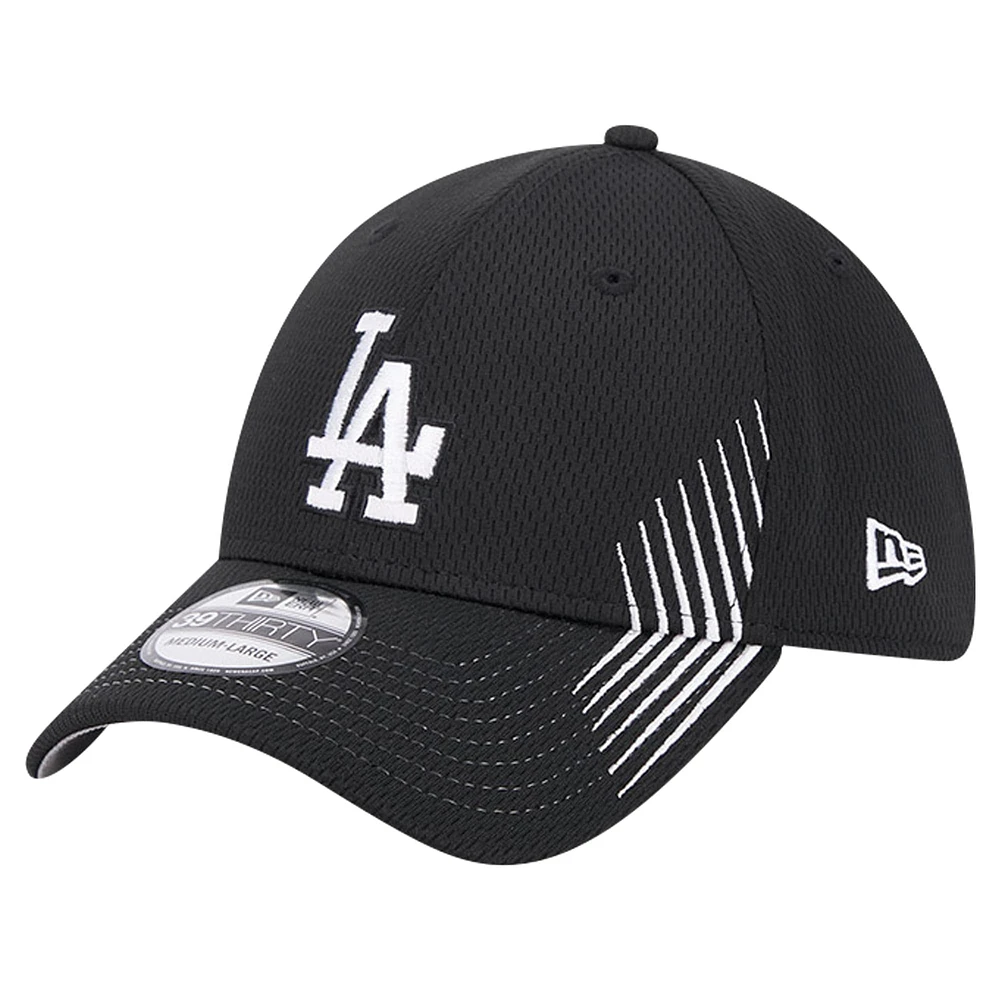 Casquette flexible Active Dash Mark 39THIRTY des Los Angeles Dodgers New Era noire pour hommes