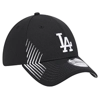 Men's New Era Black Los Angeles Dodgers Active Dash Mark 39THIRTY Flex Hat