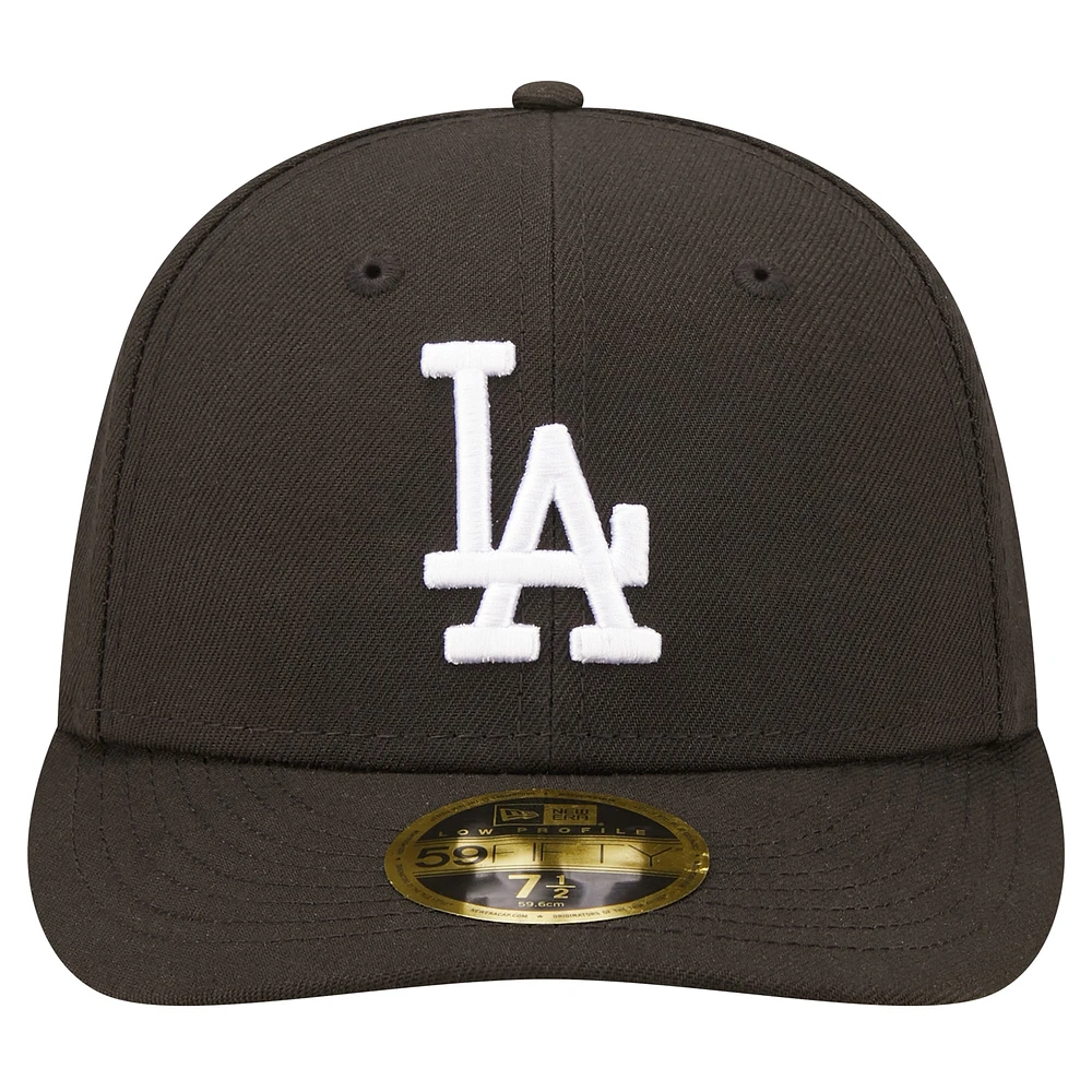 Men's New Era Black Los Angeles Dodgers Low Profile 59FIFTY Fitted Hat