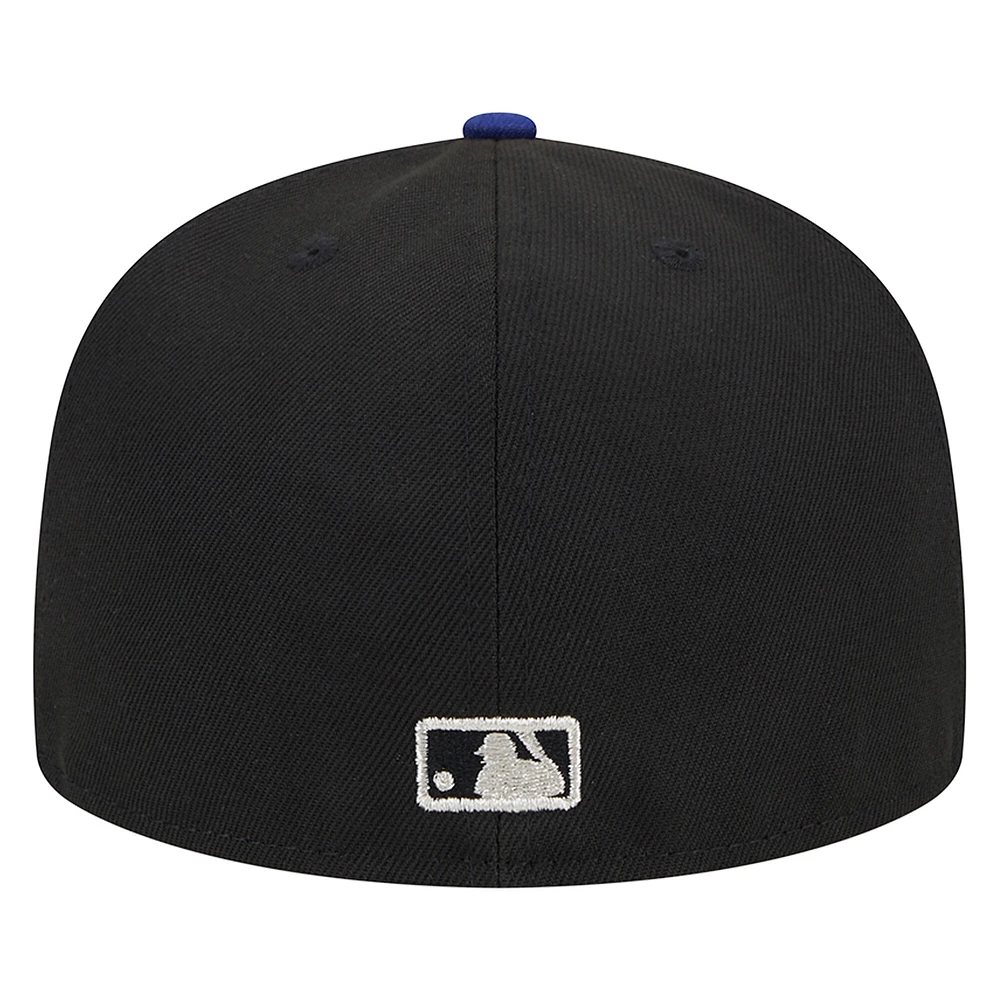 Casquette ajustée 59FIFTY camouflage métallisé New Era noire des Los Angeles Dodgers pour hommes