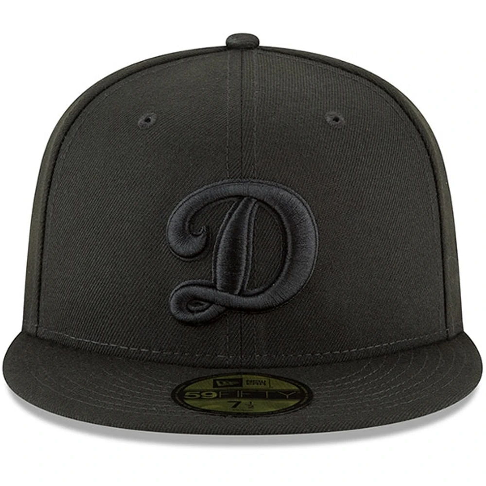 Men's New Era Black Los Angeles Dodgers Secondary Logo Basic 59FIFTY Fitted Hat