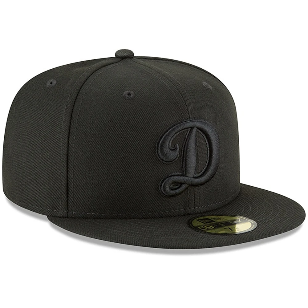Men's New Era Black Los Angeles Dodgers Secondary Logo Basic 59FIFTY Fitted Hat