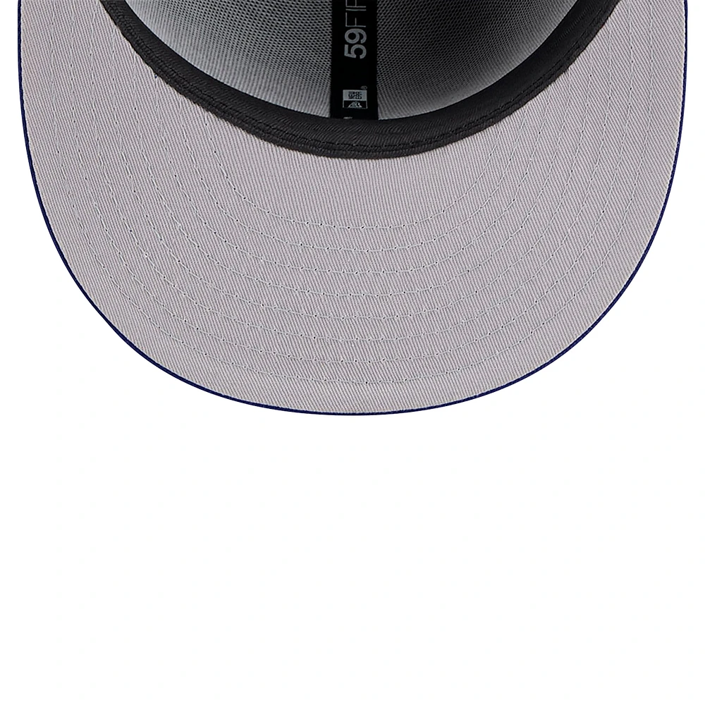 Casquette ajustée 59FIFTY Shadow Stitch des Los Angeles Dodgers de New Era pour homme, noire