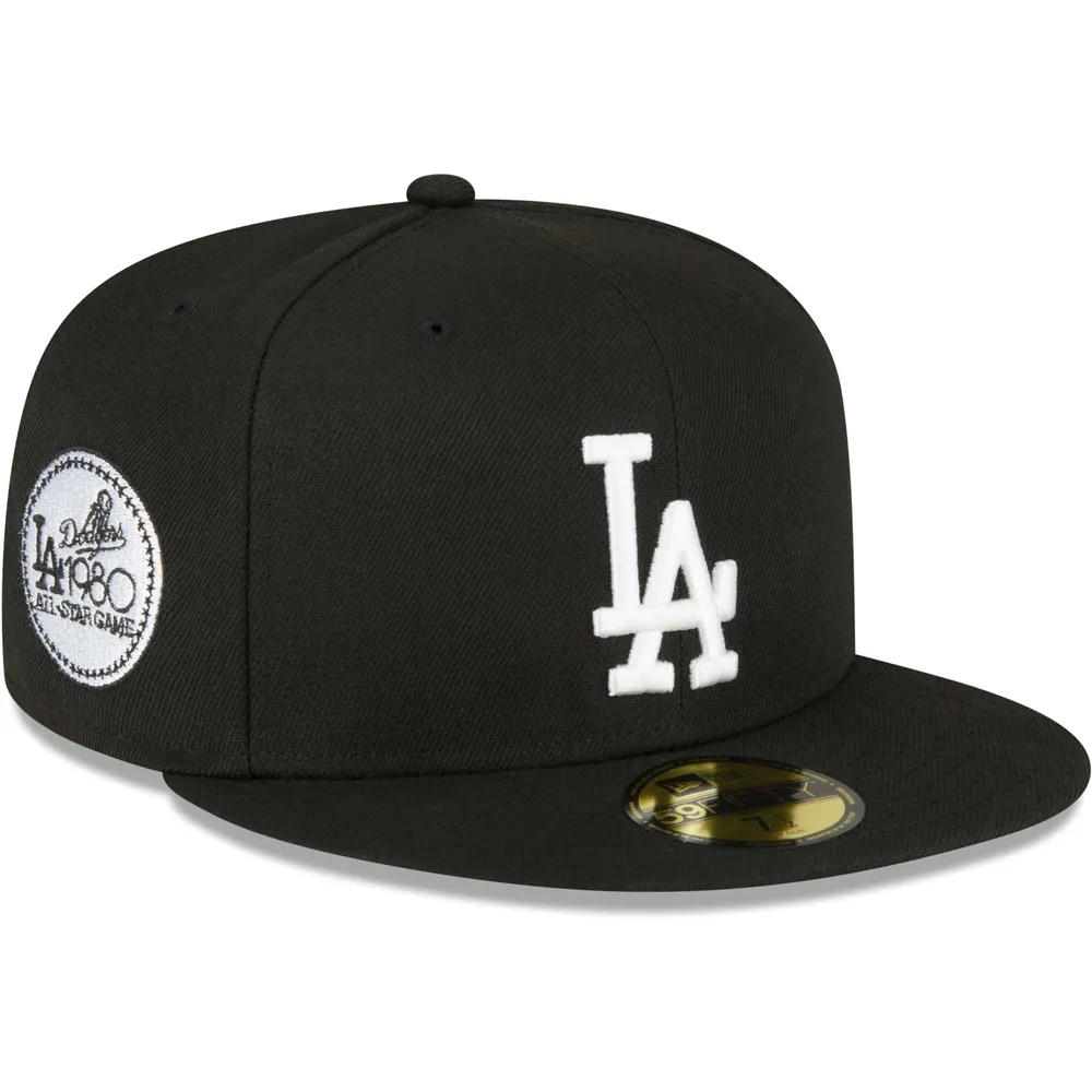 Men's New Era Black Los Angeles Dodgers Side Patch 59FIFTY Fitted Hat