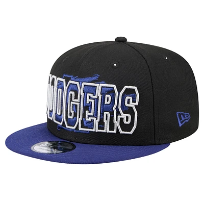 Men's New Era Black Los Angeles Dodgers Splatter 9FIFTY Snapback Hat