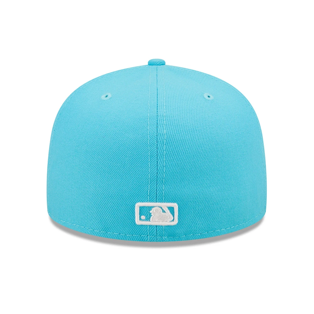 Casquette ajustée 59FIFTY avec logo Vice Highlighter Los Angeles Dodgers New Era bleu pour homme