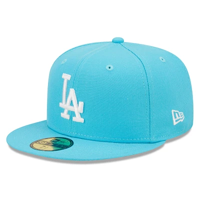 Men's New Era Blue Los Angeles Dodgers Vice Highlighter Logo 59FIFTY Fitted Hat