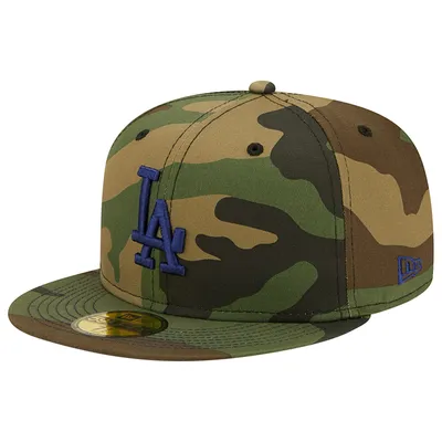 Los Angeles Dodgers New Era Pink Undervisor 59FIFTY Fitted Hat - Khaki/Olive