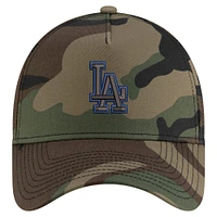 Men's New Era Camo Los Angeles Dodgers Woodland Team Pop 9FORTY A-Frame Adjustable Hat