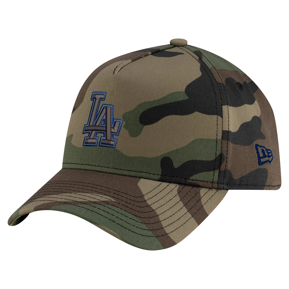 Men's New Era Camo Los Angeles Dodgers Woodland Team Pop 9FORTY A-Frame Adjustable Hat