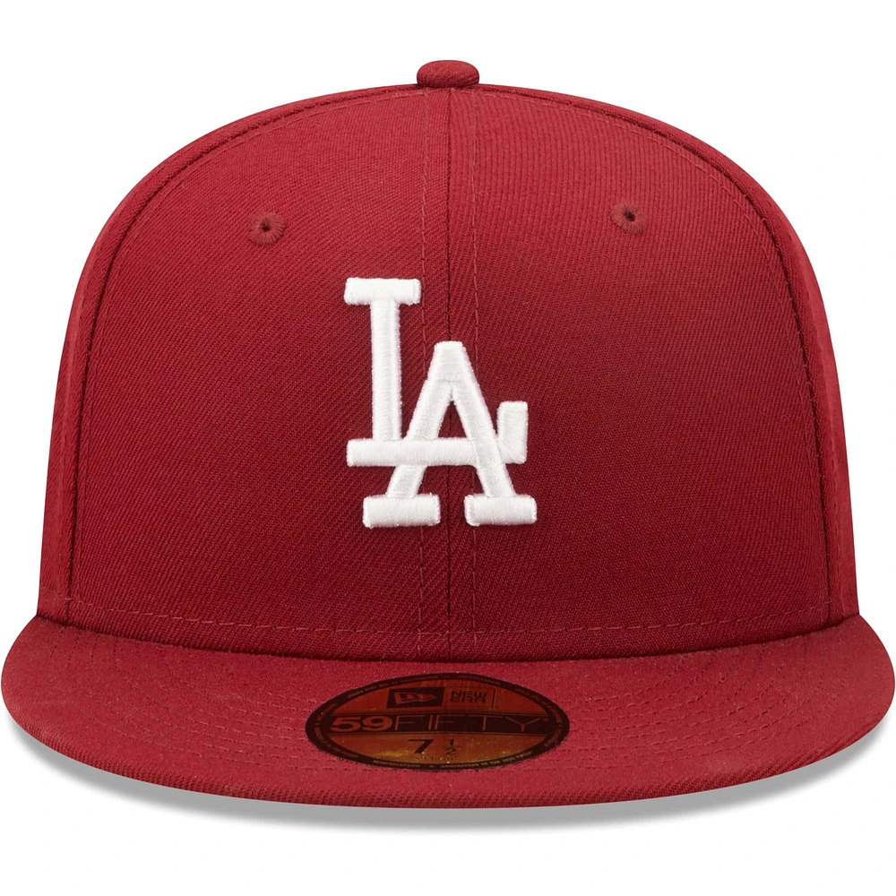 Casquette ajustée 59FIFTY avec sous-visière pour homme Cardinal Los Angeles Dodgers 2020 World Series Air Force Blue New Era