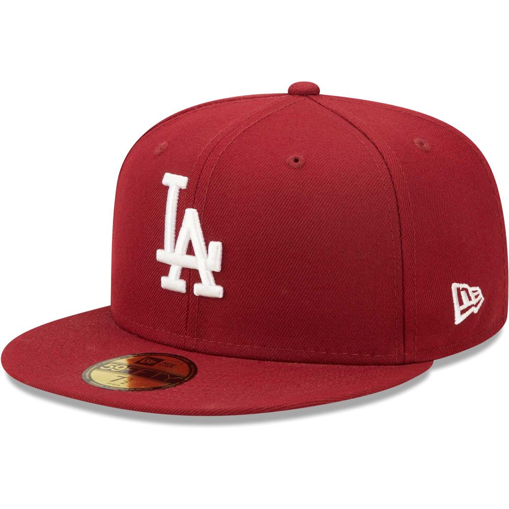 Men's New Era Cardinal Los Angeles Dodgers 2020 World Series Air Force Blue Undervisor 59FIFTY Fitted Hat