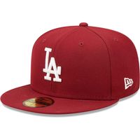 Men's New Era Cardinal Los Angeles Dodgers 2020 World Series Air Force Blue Undervisor 59FIFTY Fitted Hat
