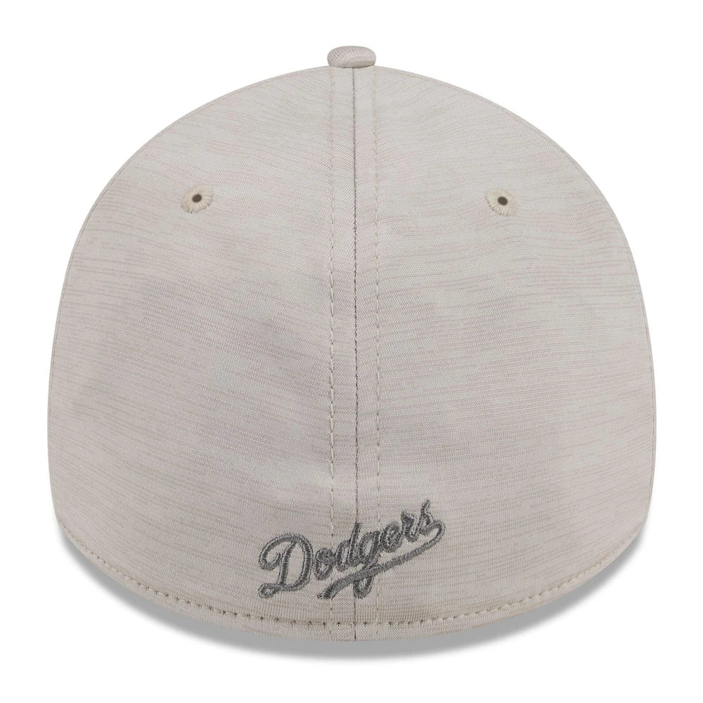 Men's New Era  Cream Los Angeles Dodgers 2024 Clubhouse 39THIRTY Flex Fit Hat