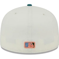 Casquette ajustée New Era 59FIFTY Chrome pour homme des Dodgers de Los Angeles couleur crème