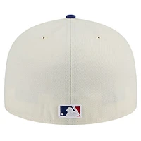 Men's New Era Cream Los Angeles Dodgers Chrome 59FIFTY Fitted Hat