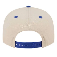 Men's New Era Cream Los Angeles Dodgers Injection Team Art 9FIFTY Adjustable Snapback
 Hat