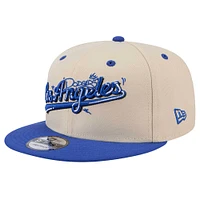 Casquette ajustable à pression 9FIFTY pour homme New Era crème Los Angeles Dodgers Injection Team Art 24 NWC Q4 Injection MLB TEAM ART