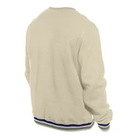 Men's New Era Cream Los Angeles Dodgers Throwback Pullover Sweatshirt