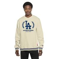 Men's New Era Cream Los Angeles Dodgers Throwback Pullover Sweatshirt