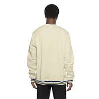 Men's New Era Cream Los Angeles Dodgers Throwback Pullover Sweatshirt