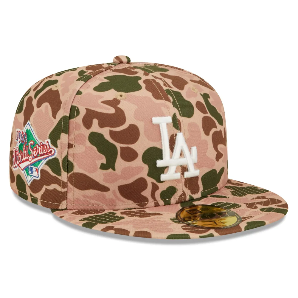 Men's New Era Duck Camo Los Angeles Dodgers 1988 World Series Flame Undervisor 59FIFTY - Fitted Hat