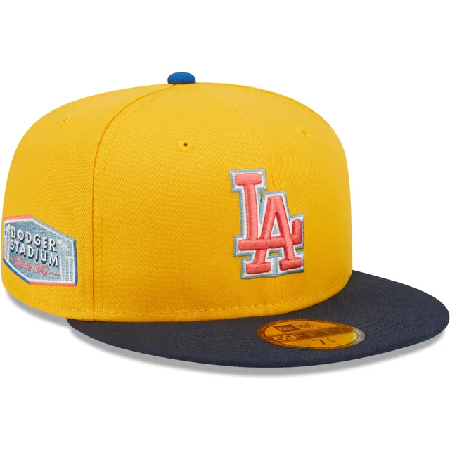 Los Angeles Dodgers New Era Dodger Stadium 40th Anniversary Undervisor  59FIFTY Fitted Hat - Pink/Sky Blue