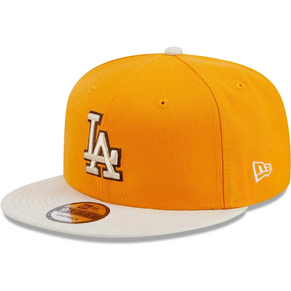 Men's New Era Gold Los Angeles Dodgers Tiramisu  9FIFTY Snapback Hat