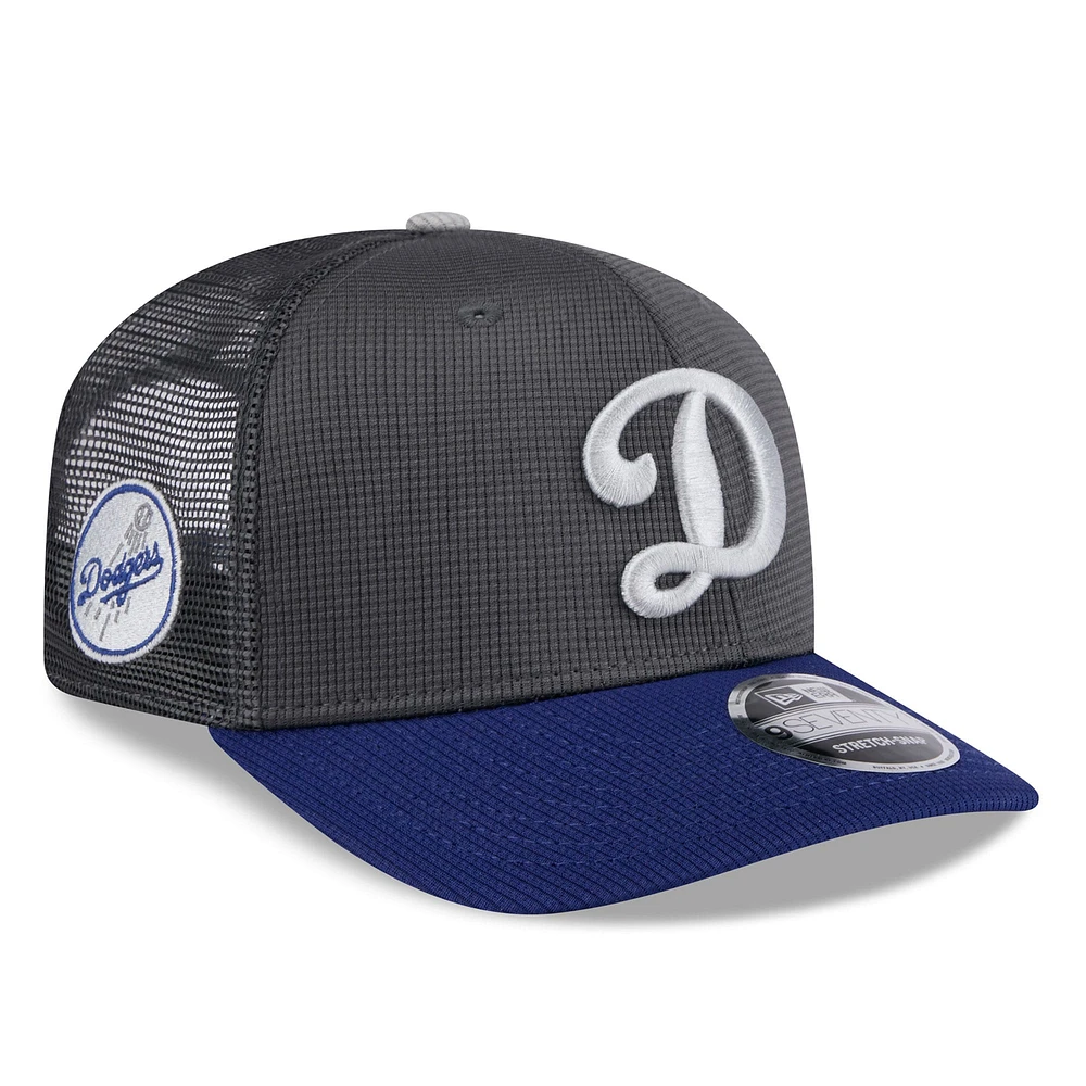 Men's New Era /Royal Los Angeles Dodgers 2025 Batting Practice 9SEVENTY Stretch-Snap Trucker Hat