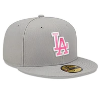 NWE DODGRS GREY MLB 2022 FÊTE DES MÈRES SUR LE TERRAIN 59FIFTY HATMENHIC