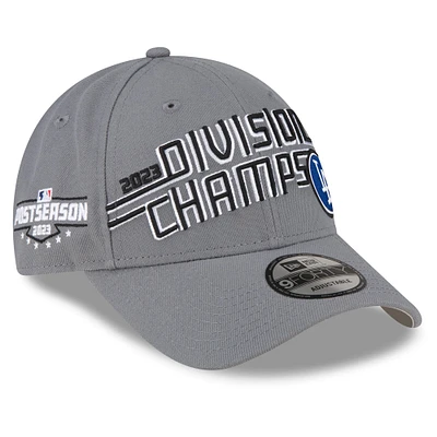 Casquette ajustable 9FORTY pour hommes, gris, Los Angeles Dodgers 2023 NL West Division Champions Locker Room