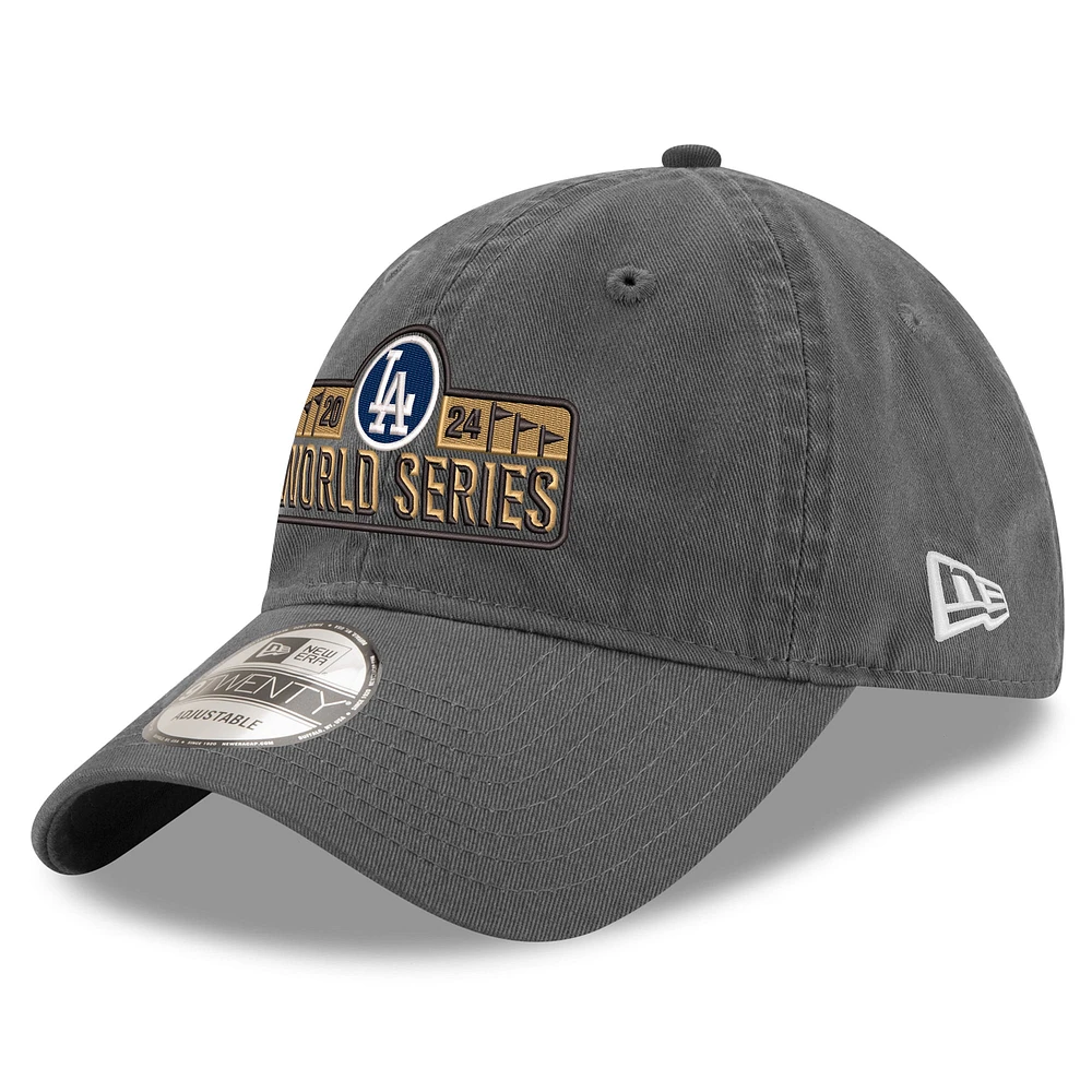 Casquette ajustable 9TWENTY pour homme New Era grise Los Angeles Dodgers 2024 National League Champions Locker Room