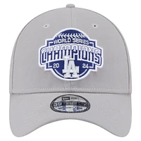 Men's New Era  Gray Los Angeles Dodgers 2024 World Series Champions 39THIRTY Flex Hat