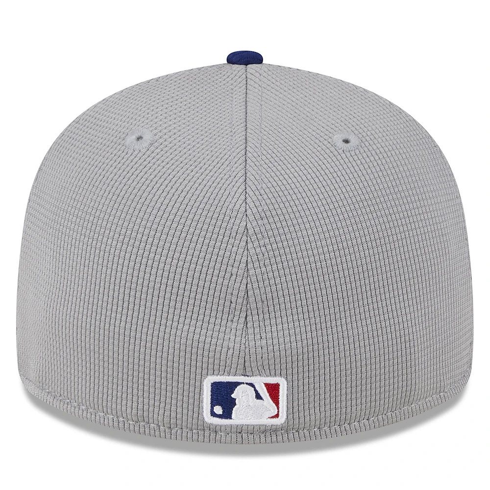 Men's New Era  Gray Los Angeles Dodgers 2025 Batting Practice Low Profile 59FIFTY Fitted Hat