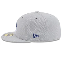Men's New Era Gray Los Angeles Dodgers 2025 MLB Clubhouse 59FIFTY Fitted Hat