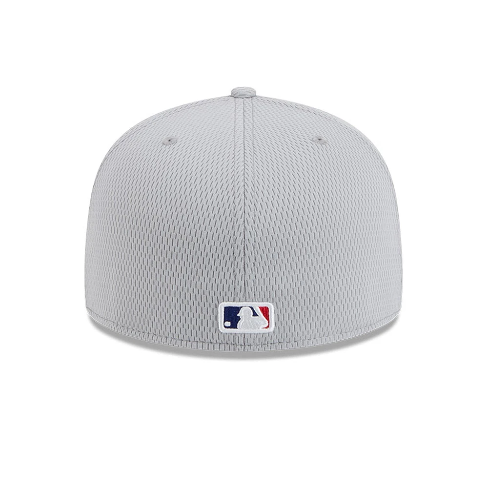 Men's New Era Gray Los Angeles Dodgers 2025 MLB Clubhouse 59FIFTY Fitted Hat