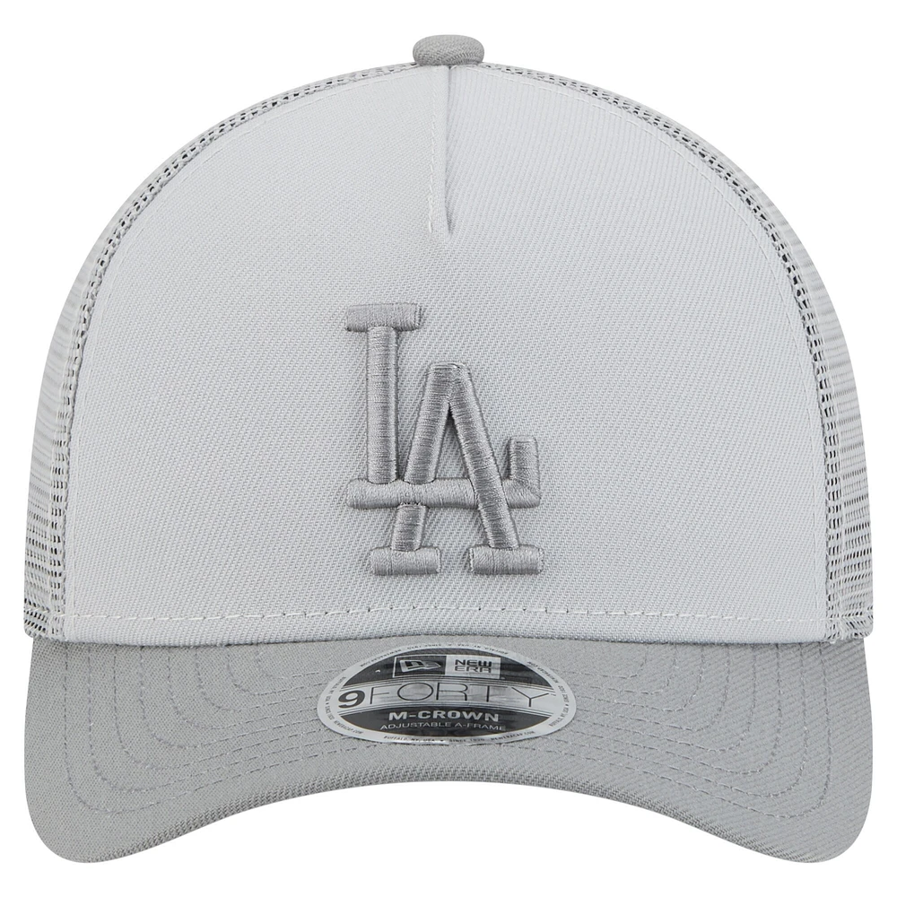 Casquette ajustable A-Frame 9FORTY Trucker grise des Dodgers de Los Angeles pour homme New Era