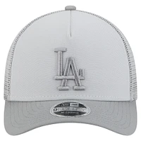 Casquette ajustable A-Frame 9FORTY Trucker grise des Dodgers de Los Angeles pour homme New Era