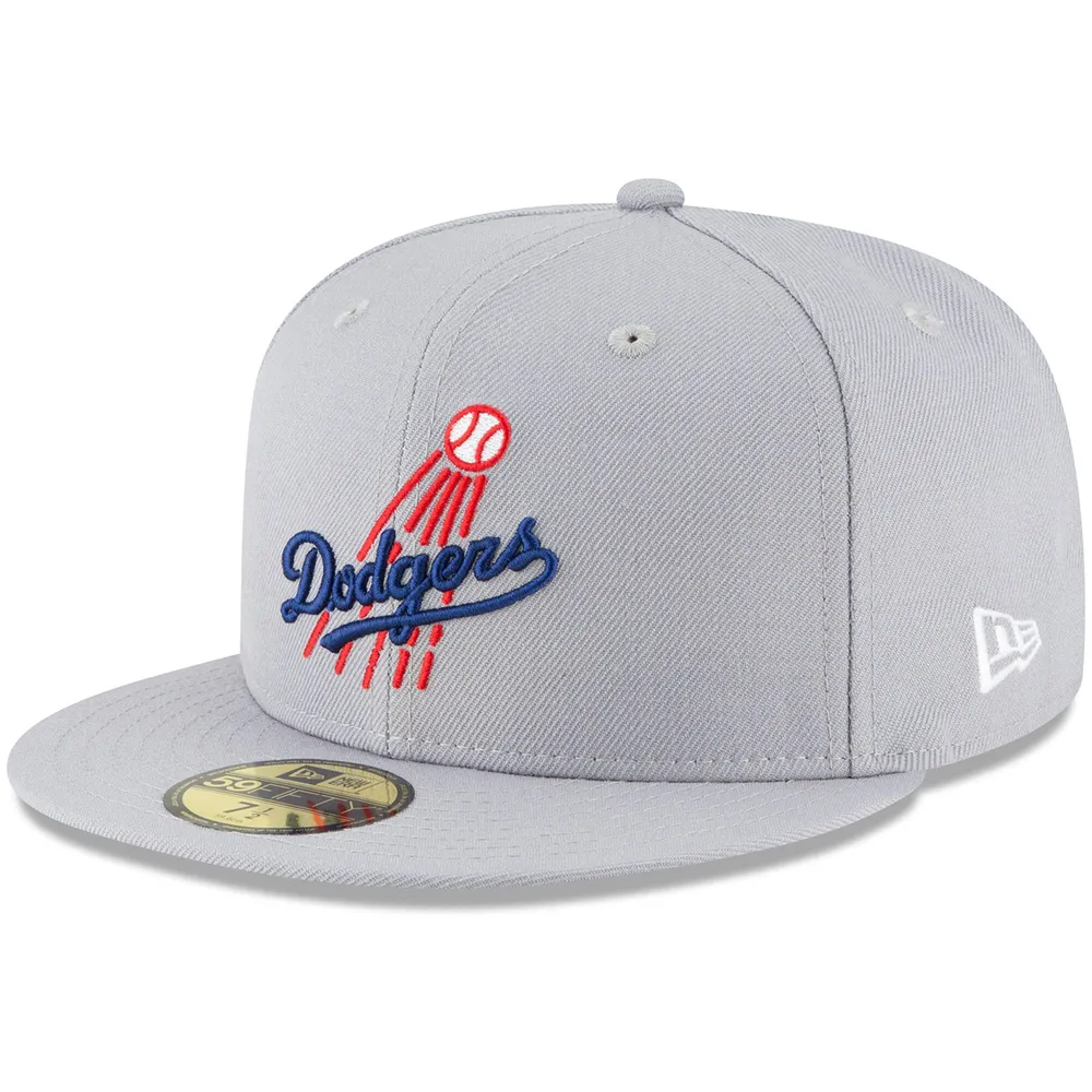 Lids Los Angeles Dodgers New Era Cooperstown Collection Logo 59FIFTY Fitted  Hat - Gray