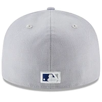 Casquette ajustée 59FIFTY en laine grise des Dodgers de Los Angeles pour homme New Era Cooperstown Collection