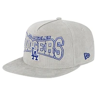 Casquette de golf à visière snapback en velours côtelé Los Angeles Dodgers de New Era pour homme