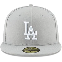 Men's New Era Gray Los Angeles Dodgers Fashion Color Basic 59FIFTY Fitted Hat