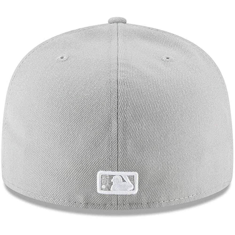 Men's New Era Gray Los Angeles Dodgers Fashion Color Basic 59FIFTY Fitted Hat