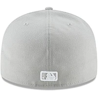 Men's New Era Gray Los Angeles Dodgers Fashion Color Basic 59FIFTY Fitted Hat